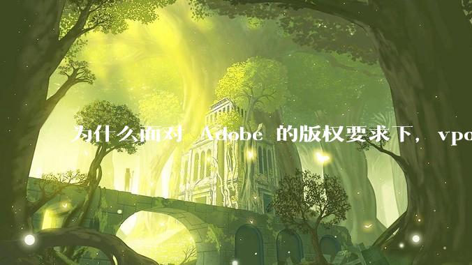 为什么面对 Adobe 的版权要求下，vposy 大神还能从容不迫？