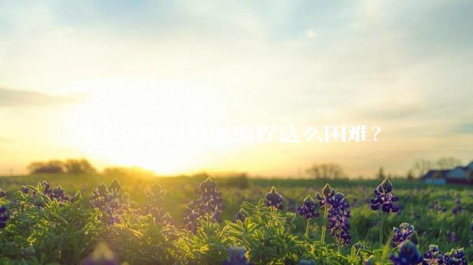 为什么面向对象编程这么困难？
